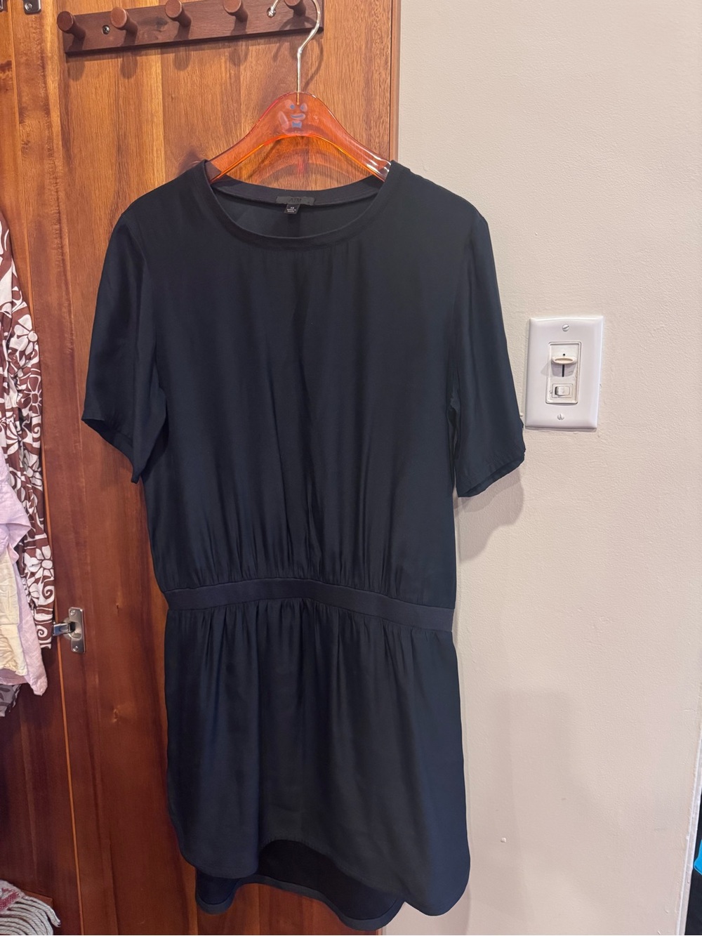 ATM Navy Blue Silk Dress